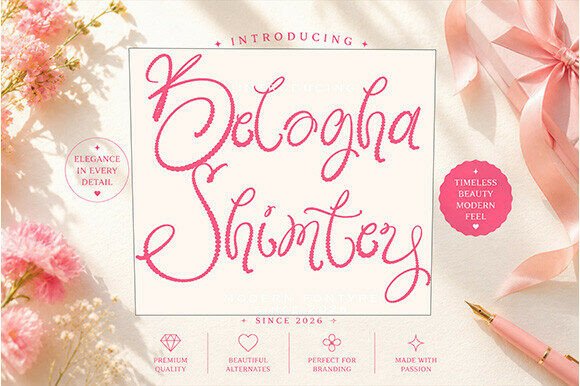 Beloga Shimtey: A Stylish Script Font for Modern Design