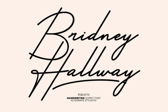 Bridney Hallway: A Modern Handwritten Font for Creative Projects
