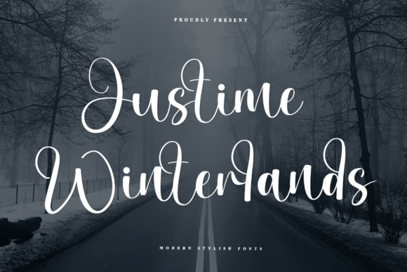 Justime Winterlands: The Script Font for Elegant Winter Branding