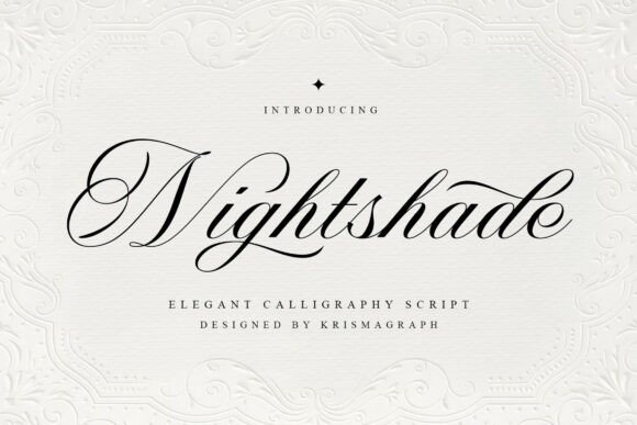 Nightshade: An Elegant Calligraphy Script Font for Modern Design