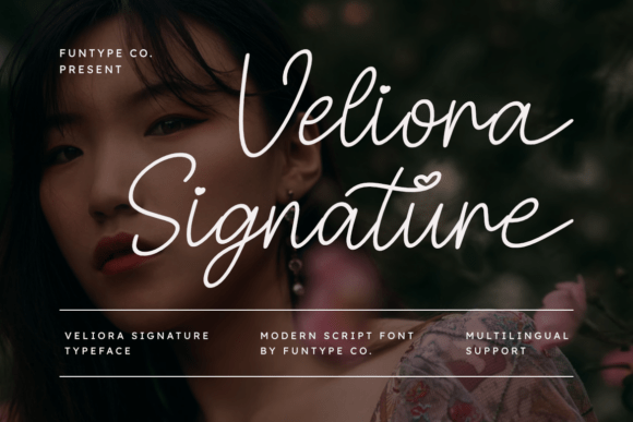 Veliora Signature: Elevate Your Design with Elegant Script